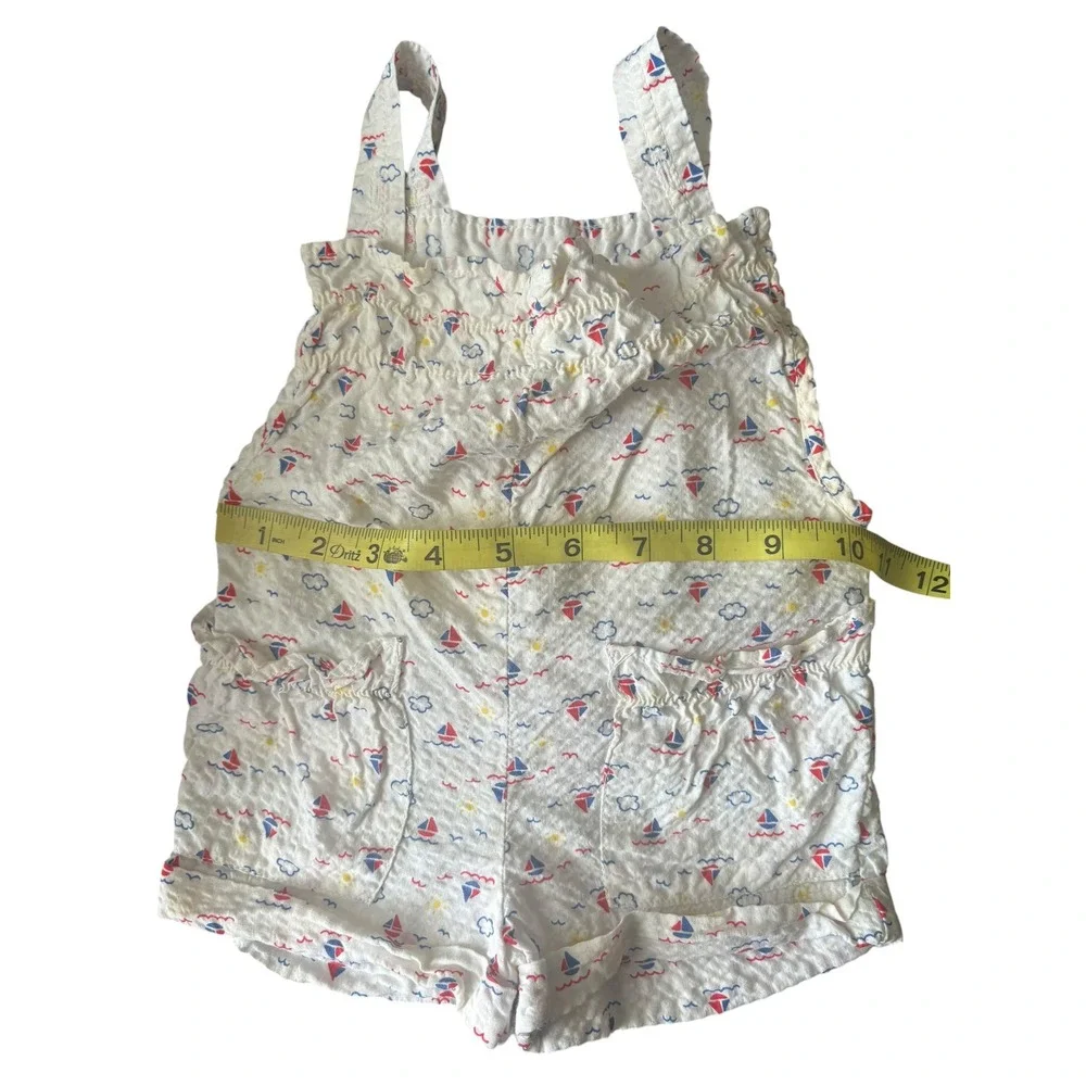 Jet Set Sailboat Romper 18M‎ Vintage Toddler One Piece Sunsuit Made In Hong Kong